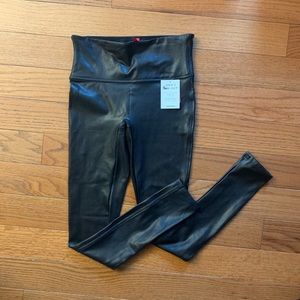 SPANX faux leather leggings NWT